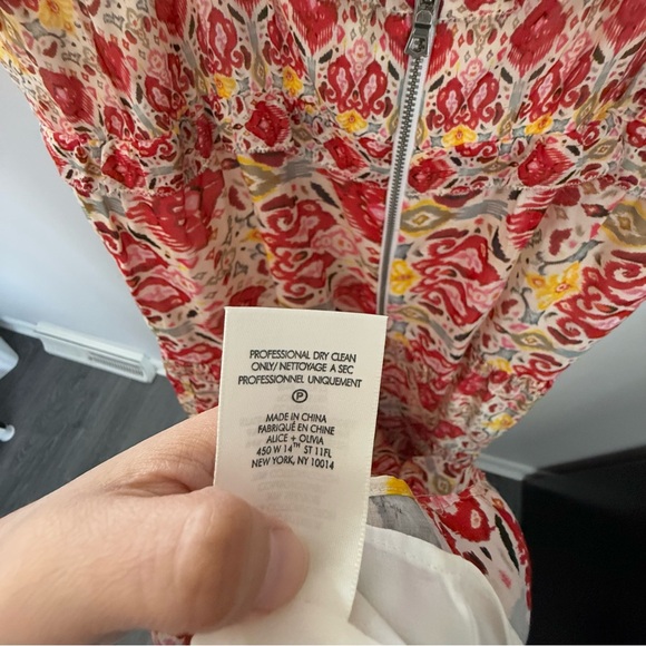 Alice + Olivia 10 Karolina Maxi Dress Braided Strap Tiered Ruffle Ikat Print - Picture 12 of 16